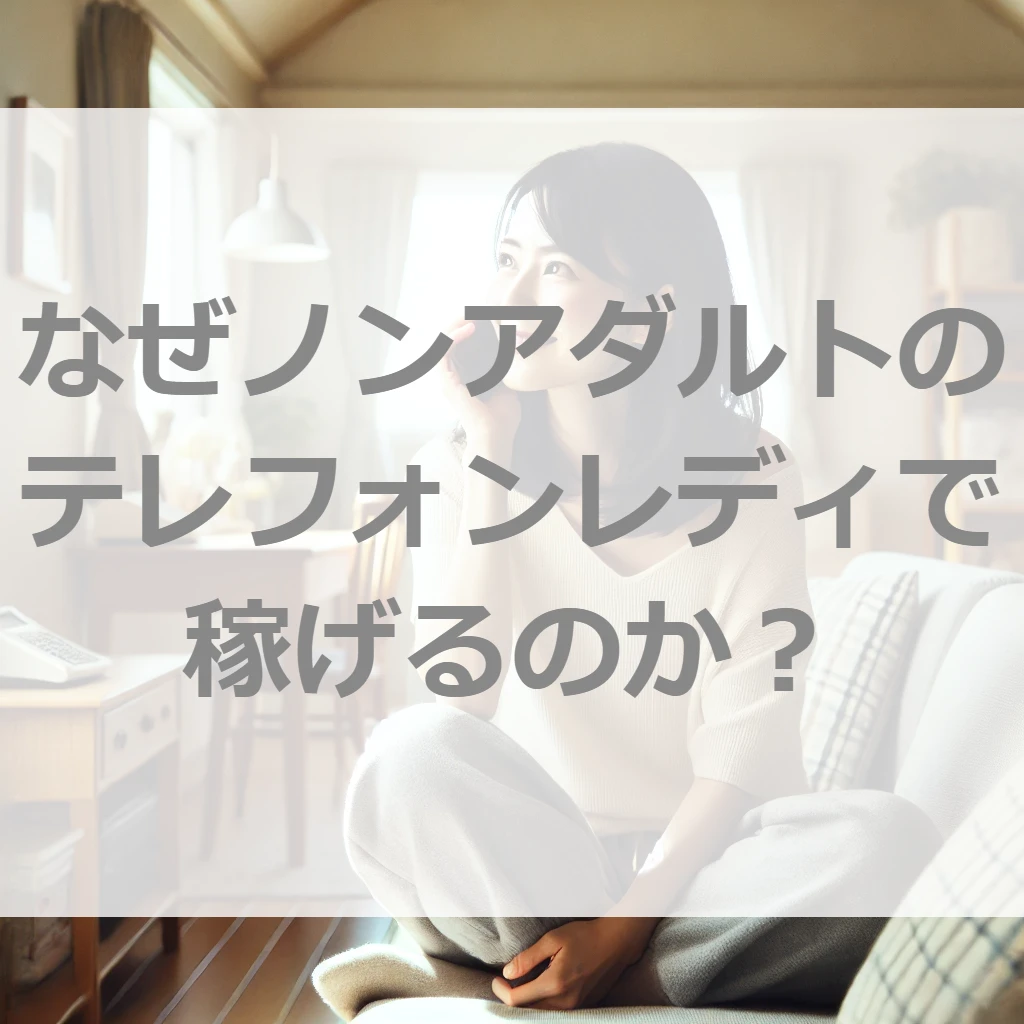 なぜ？ノンアダルトのテレフォンレディで月20万円の衝撃