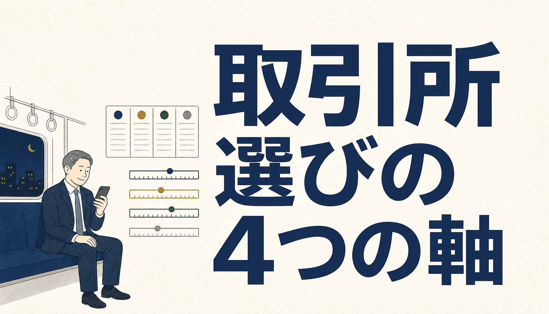 仮想通貨取引所おすすめの選び方｜初心者が最初の1社を決める4つの判断軸