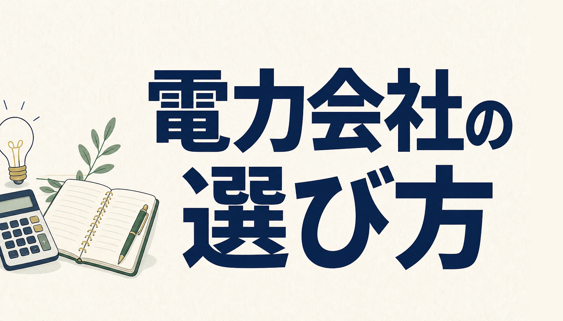 電力会社の選び方|比べる前に決める5つの軸と、契約前に見る8つのこと