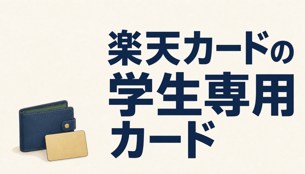 楽天カードに学生専用カードがあった！一般カードとのちがいと楽天カードが使いやすい理由