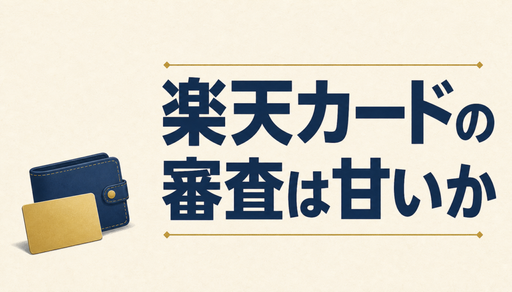 楽天カードの審査は甘いか、しょっぱいか