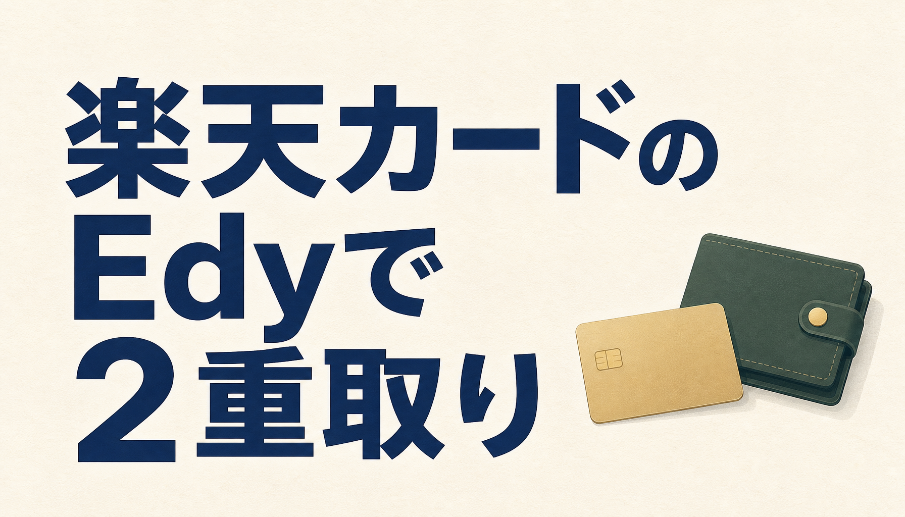 楽天カードのEdyでポイントを2重取りする方法