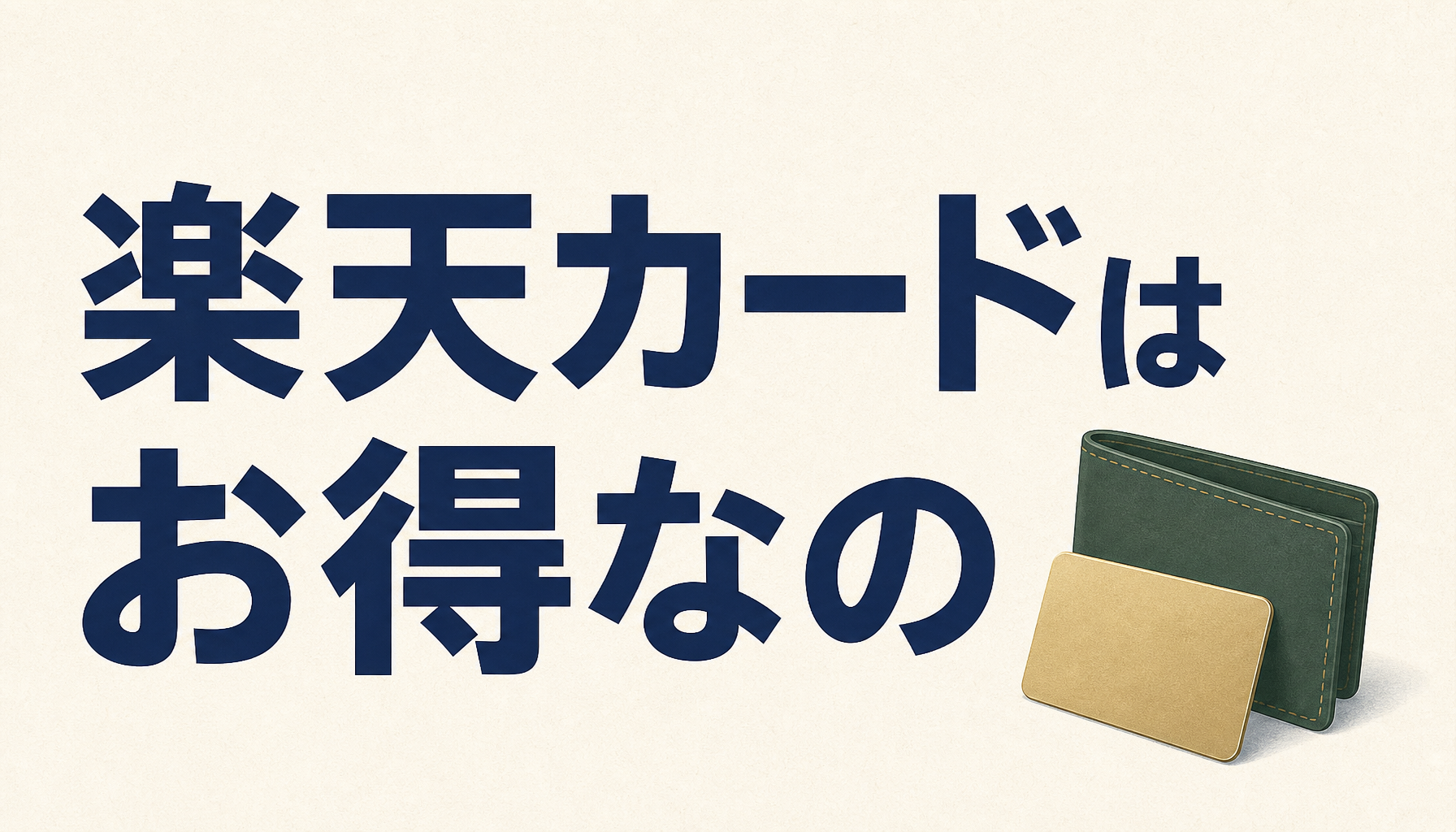 楽天カードはお得なの？ホントはどうなの？