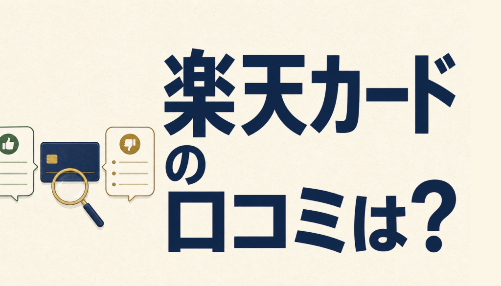 楽天カードの口コミは？あちこち調べてみた！