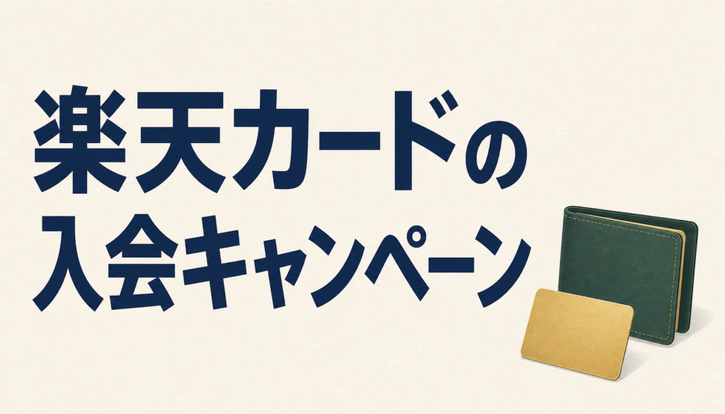 楽天カードの入会キャンペーンはいつ、いくらもらえる？見方と申し込みの流れ
