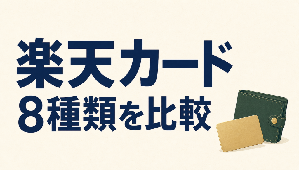 楽天カード８種類を徹底比較！オススメはこれだ！