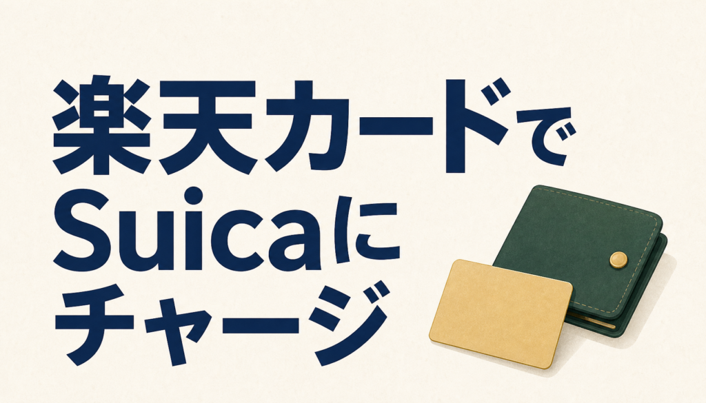 楽天カードでSuicaにチャージする方法と楽天ポイントを劇的にためる方法