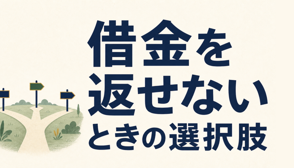 借金を返せないとき、どうしたらいい？返済額を減らす方法はコレ！