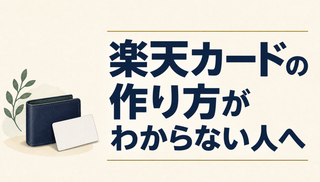 楽天カードの作り方がわからない人へ！はじめてでもカンタン・スムーズに作れる方法まとめ