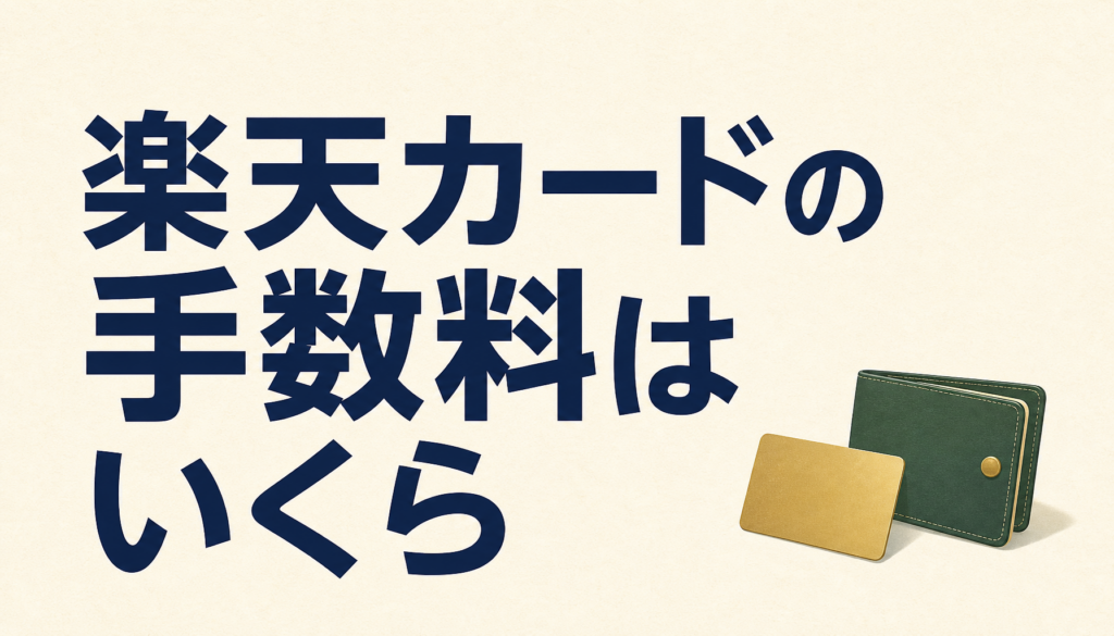 楽天カードの手数料はいくら？分割その他に必要な手数料を詳しく解説していくから読めば疑問が解消するよ！