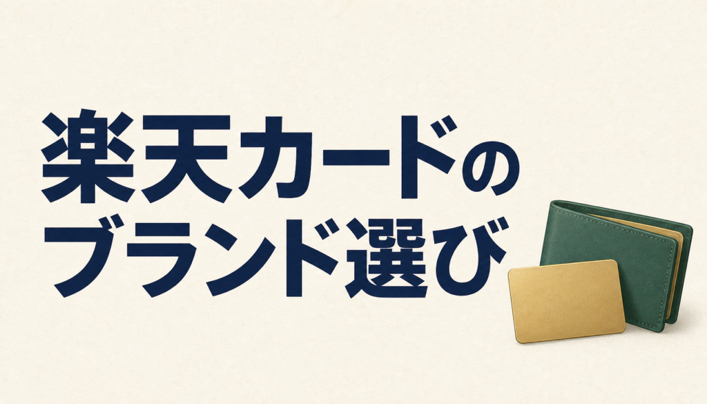 楽天カードのブランドはどう選ぶ？変更はできる？