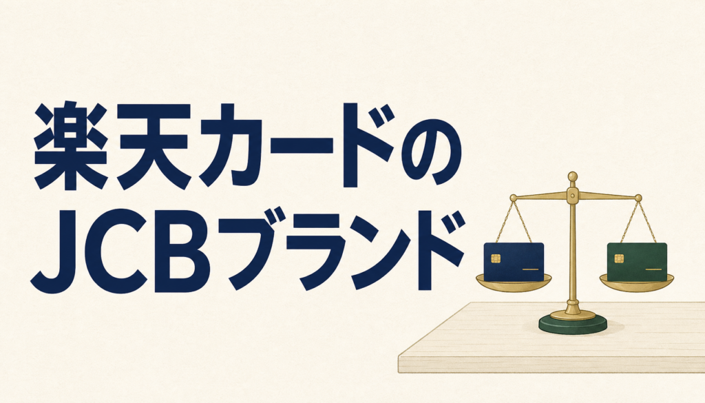 楽天カードのJCBブランドが選ばれる理由｜JCB CARD Wとの比較も解説