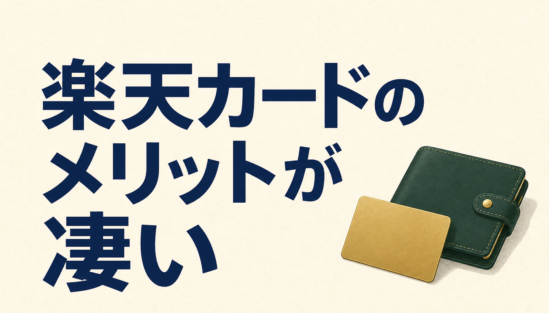 楽天カードのメリットを、使っている私が正直に書く｜仕組み・注意点・向かない人まで
