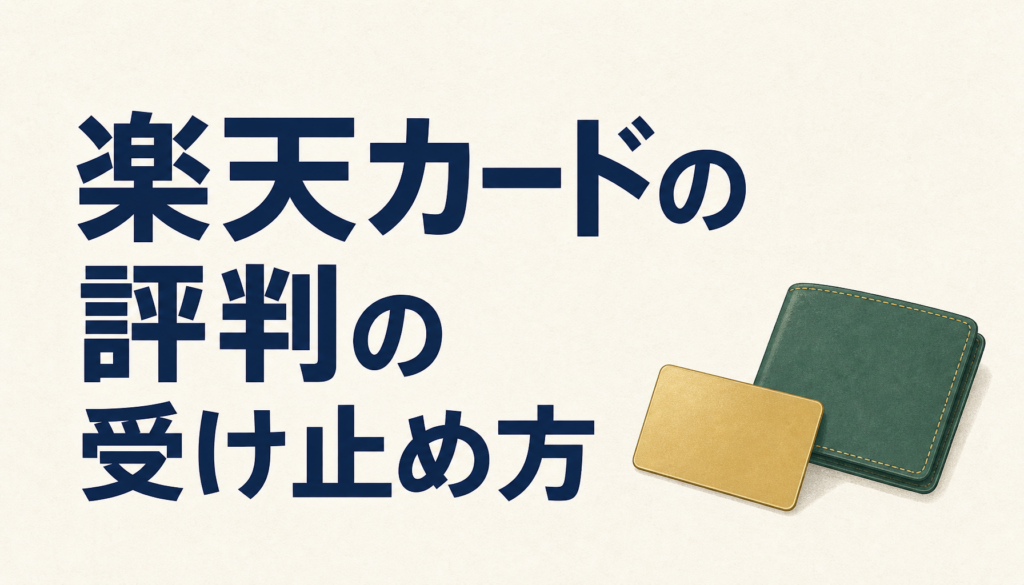 楽天カードの評判は？評判の受け止め方は？評判は大切な情報源だけど扱い方を間違えてはいけない！