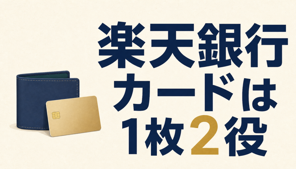楽天銀行カードはクレカとキャッシュカードの1枚2役！