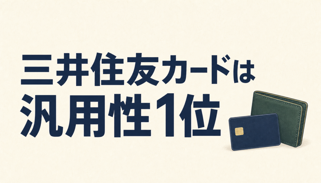 三井住友カード（一般）は汎用性NO.1。間違いない1枚が欲しいなら迷わず選べ