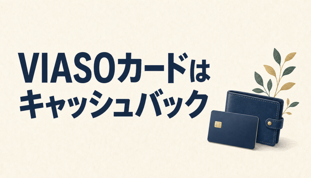 VIASOカード：今なら10000円もらえる！ 珍しいキャッシュバック型の超おトクカード。最短翌日発行も可。