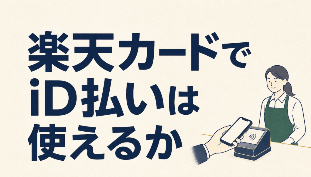 楽天カードでiD払いは使えるか。使える電子マネーと、まぎらわしい楽天ユーザーIDの違い