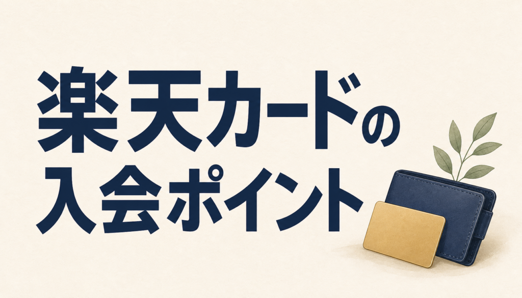 楽天カードの入会ポイントを受け取る方法と、期限内に使い切るコツ