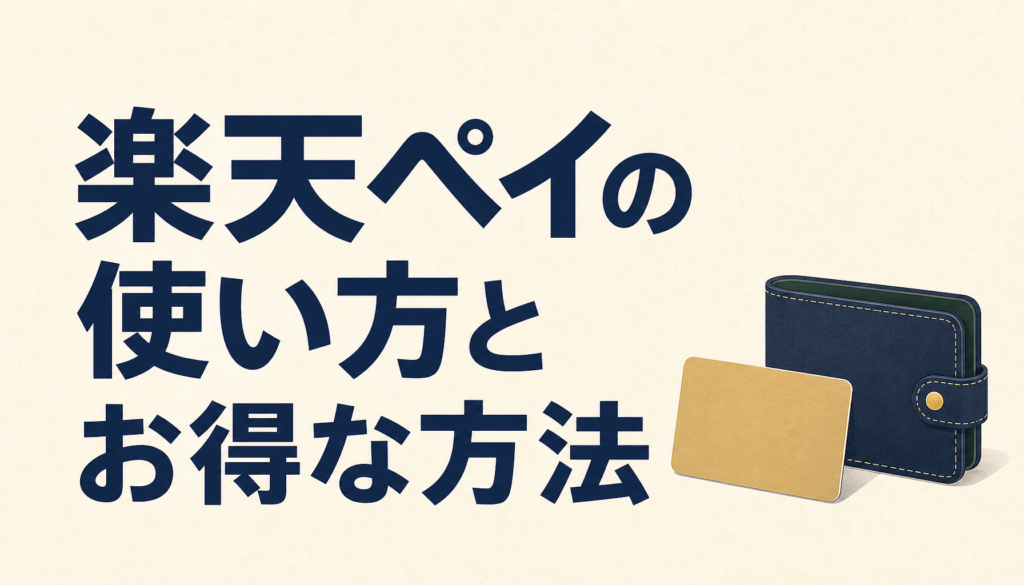 楽天ペイの使い方とお得な支払い方法を知れば、楽天ポイントがどんどんたまる