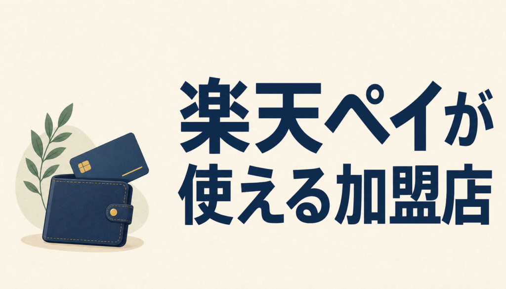 楽天ペイが使える加盟店はどこ？還元率が7％～9％になることも！