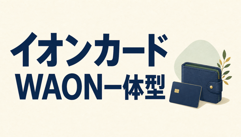 イオンカード（WAON一体型）はメチャ楽で便利なくせにお得なズルいヤツ