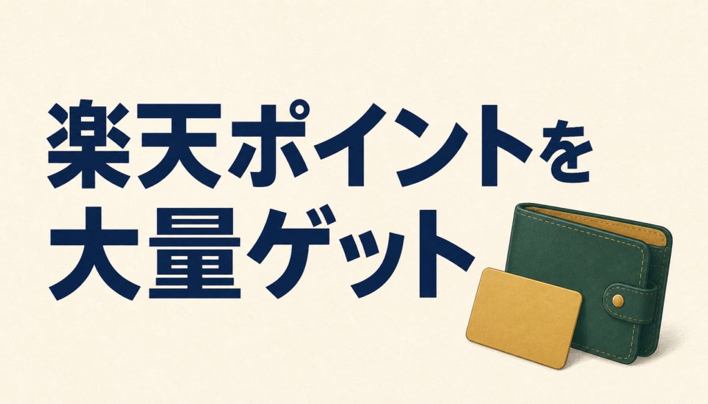楽天ポイントを大量にゲットする極めつきの方法
