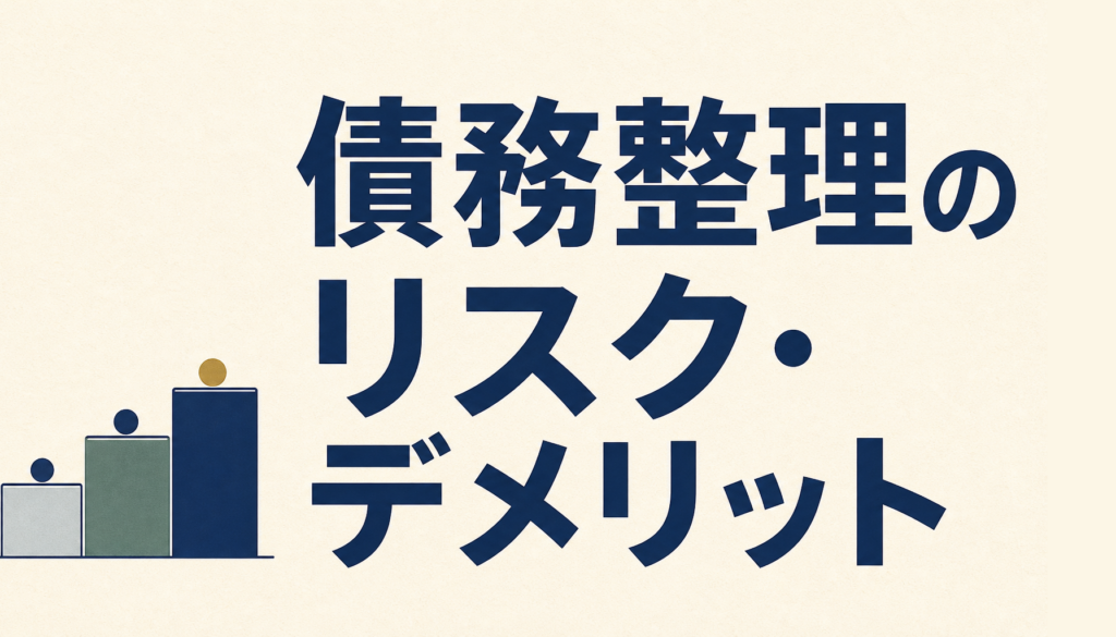 債務整理のリスク・デメリットを手続き別に整理｜信用情報・保証人・費用の目安