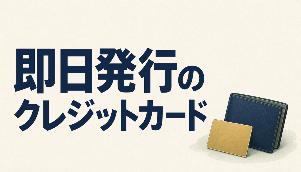 クレジットカードで即日発行ができるのはどれだ？！