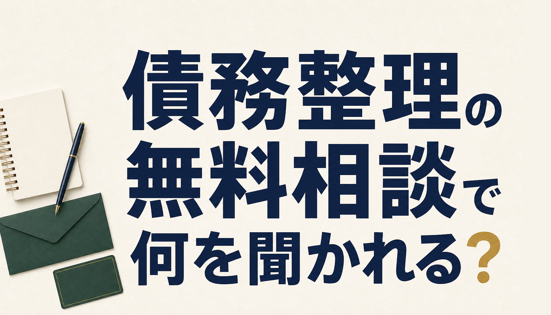 債務整理の無料相談で何を聞かれる？初回相談の流れと準備するもの