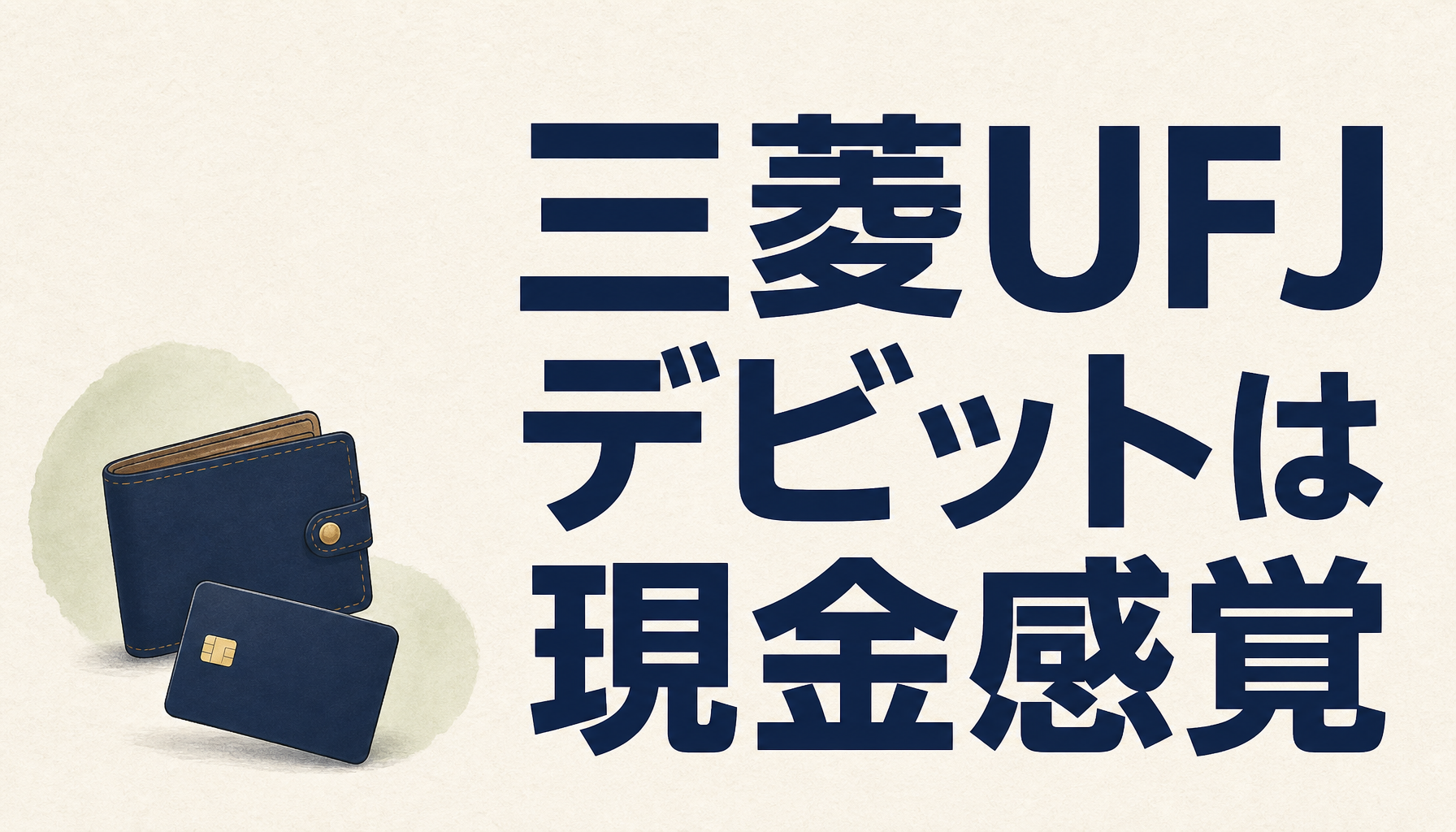 三菱ＵＦＪデビットは使い過ぎる心配がない、現金感覚の安心カード！