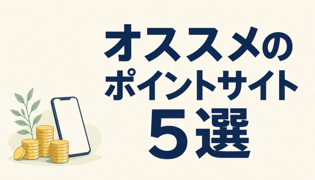 オススメのポイントサイトを5コ、しばおが厳選して教えるよ。