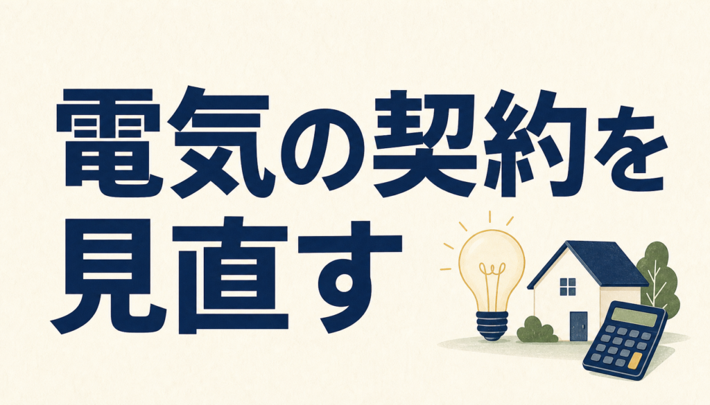 電気の契約を一度だけ見直す。仕組みと注意点をぜんぶ書きます