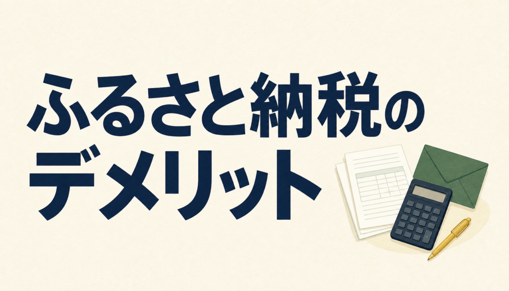 ふるさと納税のデメリット｜損するケースは4つ、上限超えと申請漏れが中心