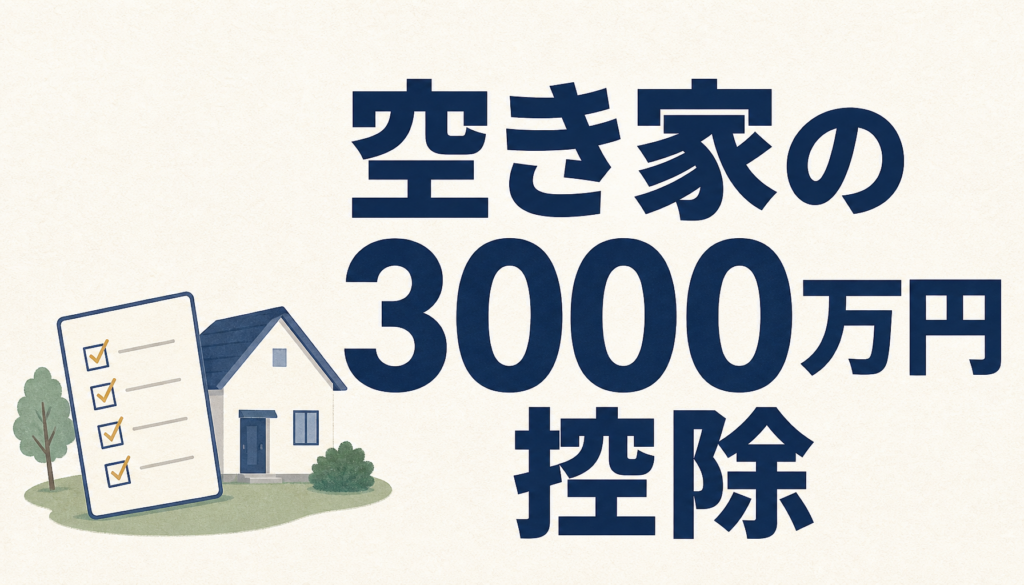 相続した空き家の3000万円特別控除｜使えるかを4つの判定で自分で確かめる