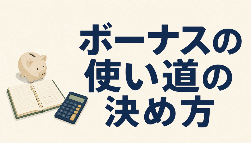 ボーナスの使い道の決め方｜貯蓄と支出のバランス