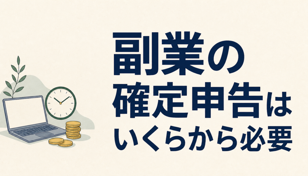 副業の確定申告はいくらから必要？所得の考え方を整理