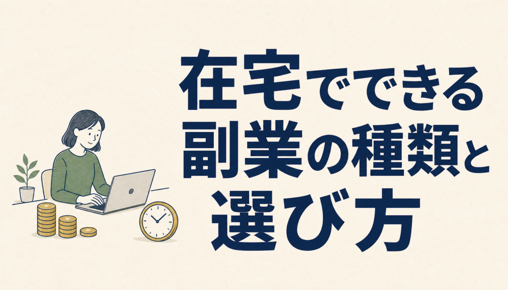 在宅でできる副業の種類と選び方