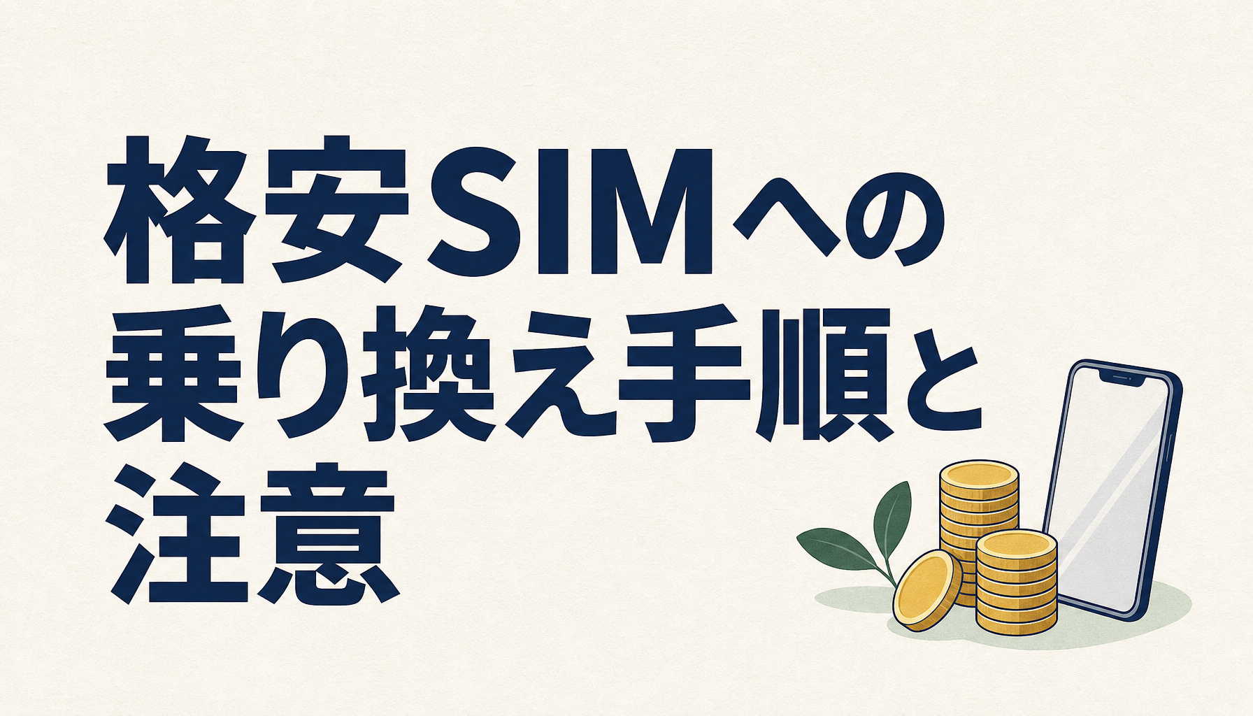 格安SIMへの乗り換え手順と注意点|「安いけど遅い」を避ける選び方