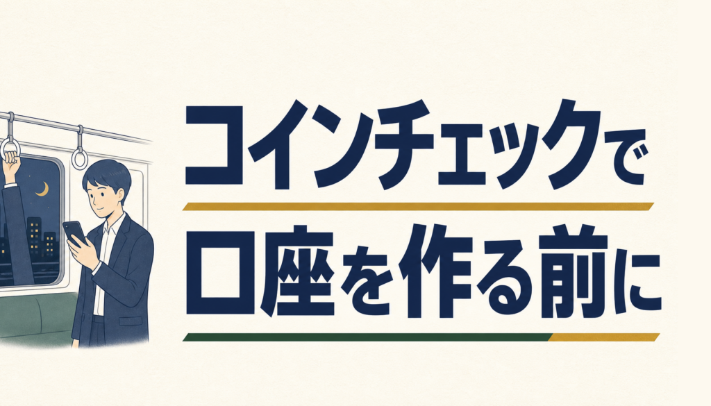 コインチェックで口座を作る前に｜向く人・向かない人と申込みの流れをぜんぶ書きます