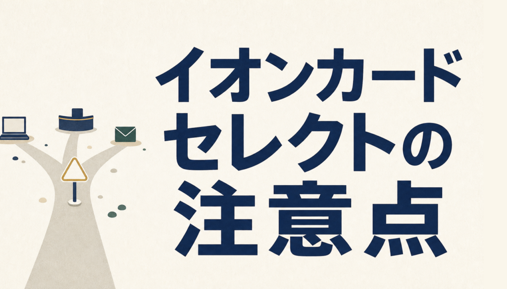 イオンカードセレクトの申込み前に、ここだけは注意。