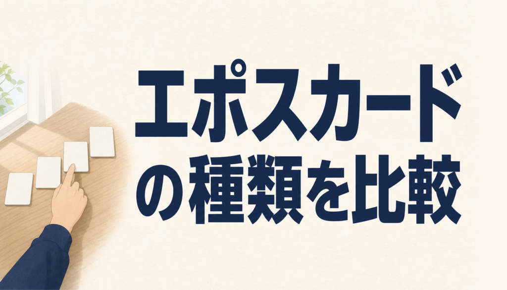 エポスカードの種類を比較｜スタンダード・ゴールド・プラチナ・コラボカードの違いと選び方