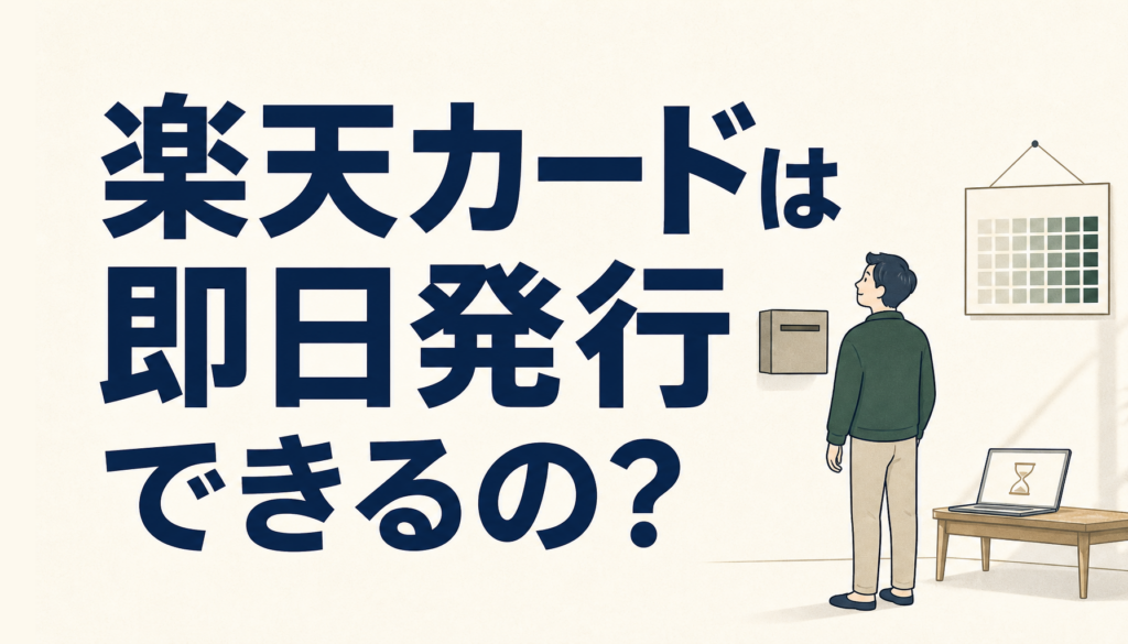 楽天カードは即日発行できるの？知っておきたいとにかく早く発行する方法