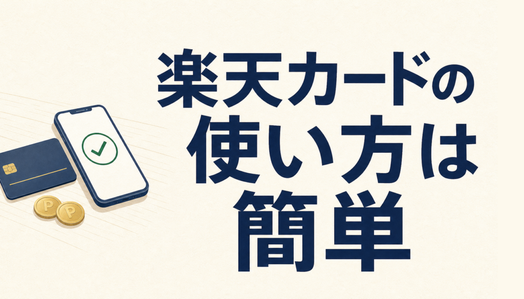 楽天カードの使い方は簡単！いまさら聞けない使い方をお得な情報と共に紹介！