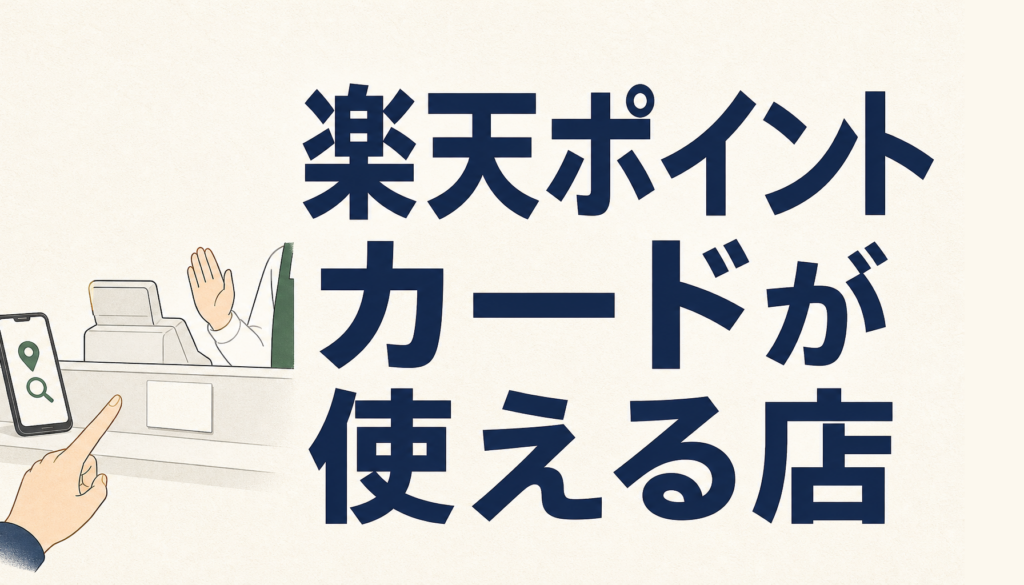 楽天ポイントカードが使えるお店はどこ？加盟店の探し方とお得な使い方