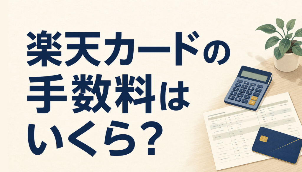 楽天カードの手数料はいくら？分割その他に必要な手数料を詳しく解説していくから読めば疑問が解消するよ！