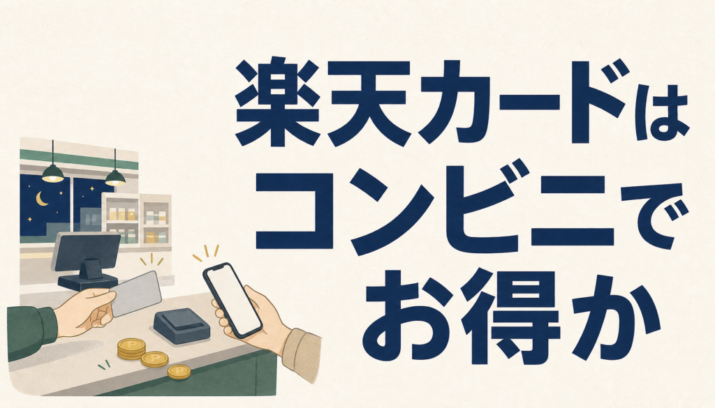 楽天カードはコンビニでどれだけお得？貯め方と使い方の注意点