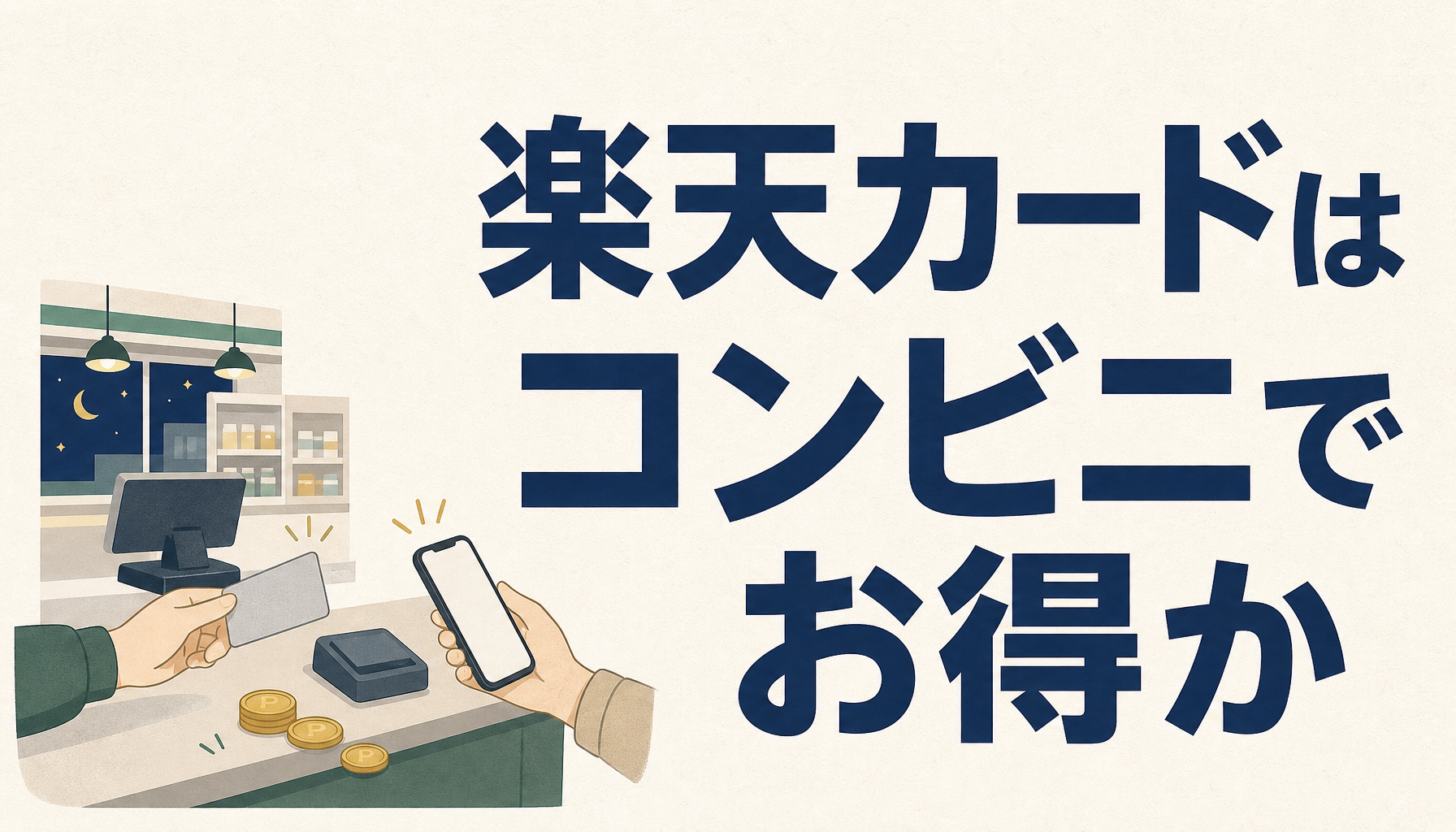 楽天カードはコンビニでどれだけお得？貯め方と使い方の注意点