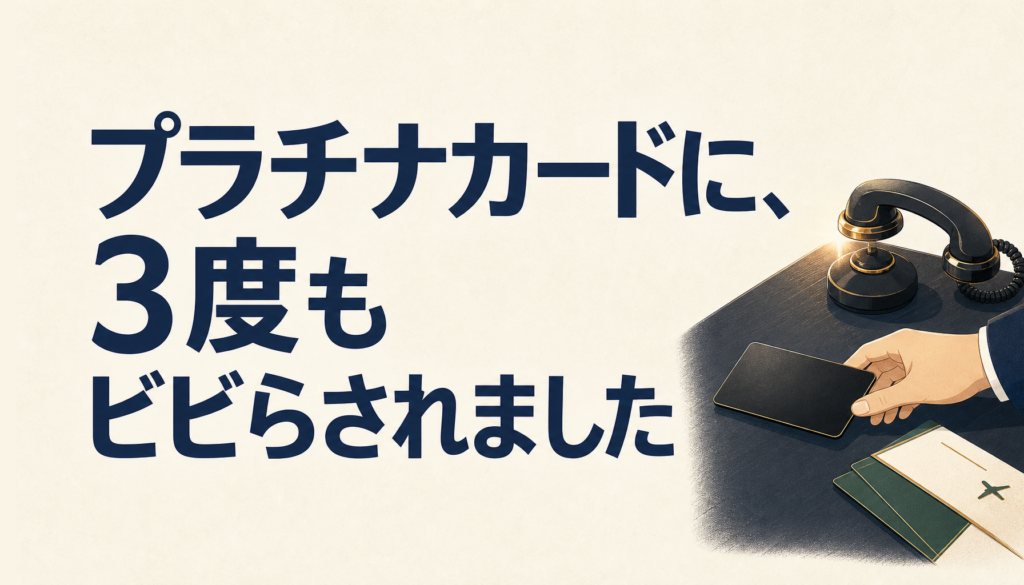 JCBプラチナカードに3度もビビらされた件