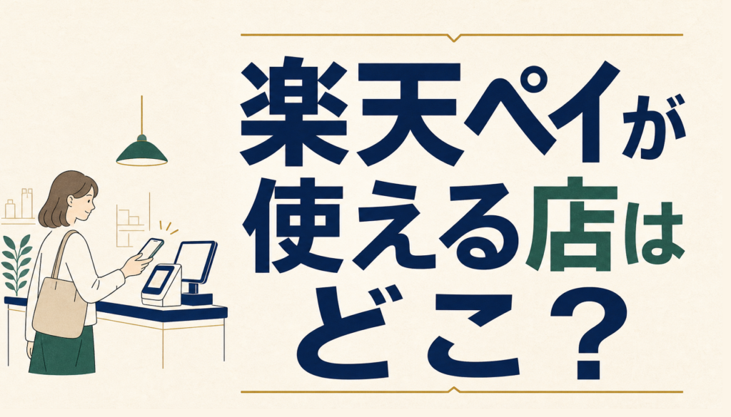 楽天ペイが使える店はどこ？業種別の加盟店とポイントを増やすコツ